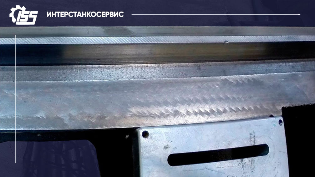 Шабрение станины